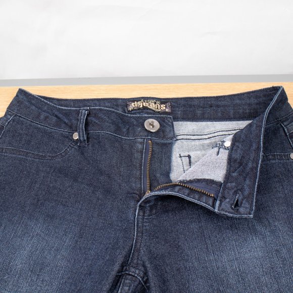 d. Jeans Skinny 6 (28 X 29) Women's Denim Jeans Dark Wash Zip Fly - Picture 9 of 10